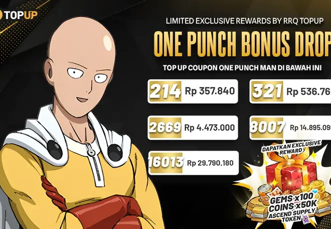 Promo Bonus One Punch Drop – Hadiah Eksklusif Terbatas!
